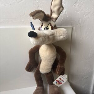 Vintage 90s Applause Looney Tunes Wile E. (Wiley) Coyote Posable Plush 15" 1994